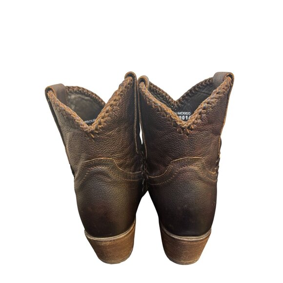 Lane Brown Leather Ankle Boots Size 6 - Picture 4 of 9